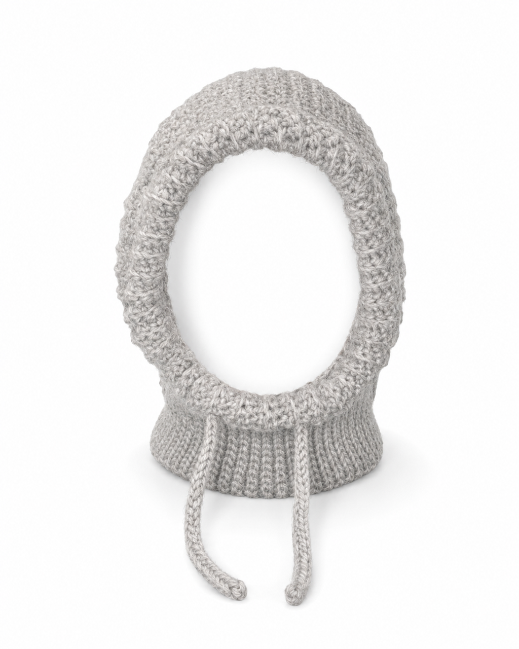 Grey Crochet Balaclava