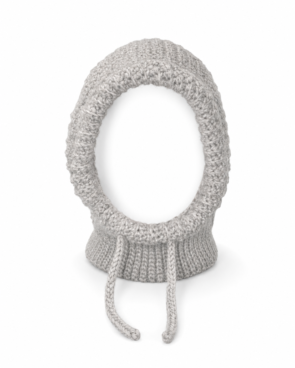 Grey Crochet Balaclava