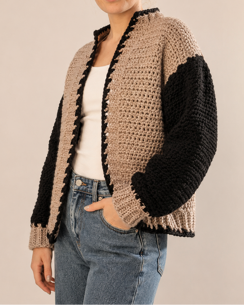 Cropped Crochet Cardigan