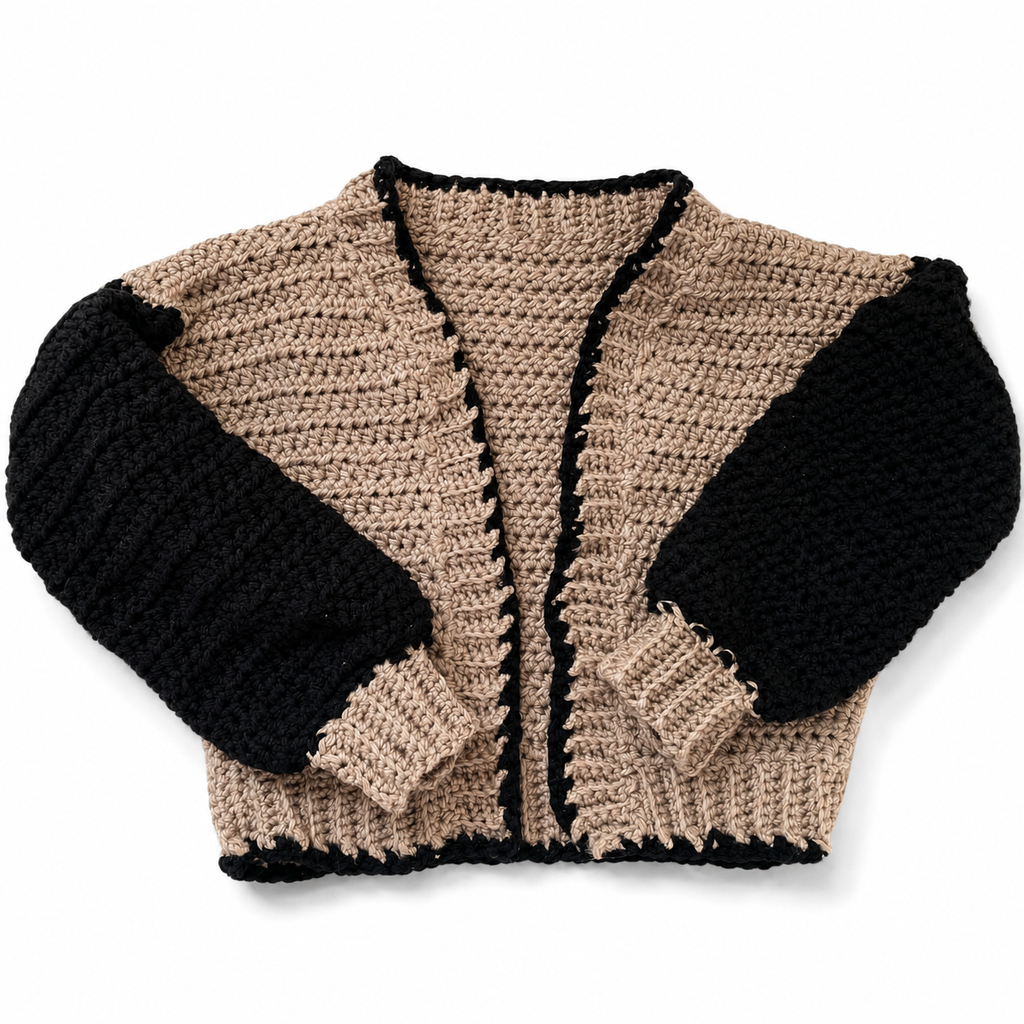 Cropped Crochet Cardigan
