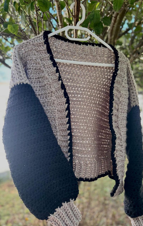 Cropped Crochet Cardigan