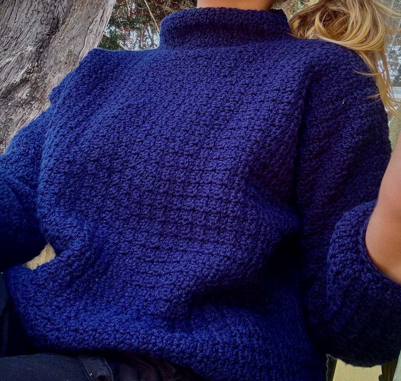 Midnight Crochet Sweater